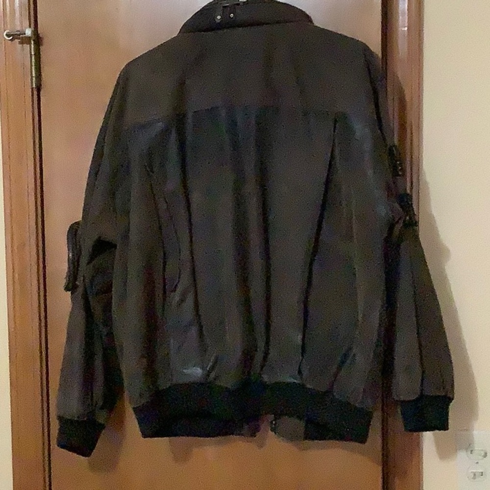 Vintage Leather Jacket w/patches - Picture 2 of 12